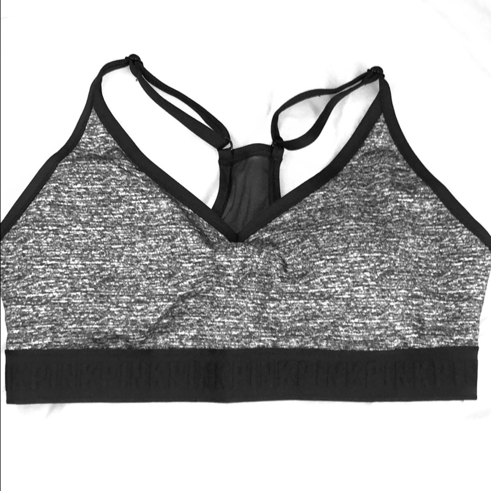 NEW Victoria’s Secret Pink heather gray sports bra